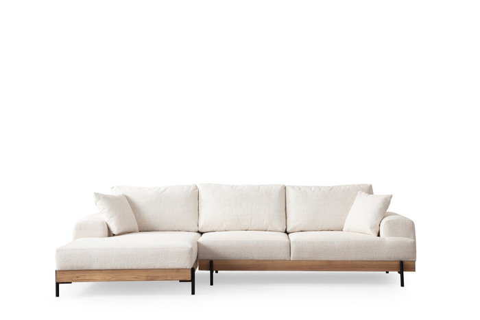 Atelier Del Sofa Eti Oak Left - White